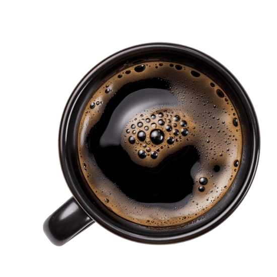 Ilustração decorativa de café no cabeçalho do perfil